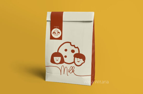 Logo and packaging design in simple minimalist style